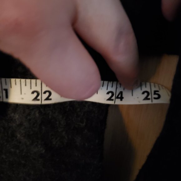 Vero Moda Dark Grey Brushed Katrine Faux Wool Midi Coat, Size 2x-3x Fair - Picture 8 of 9